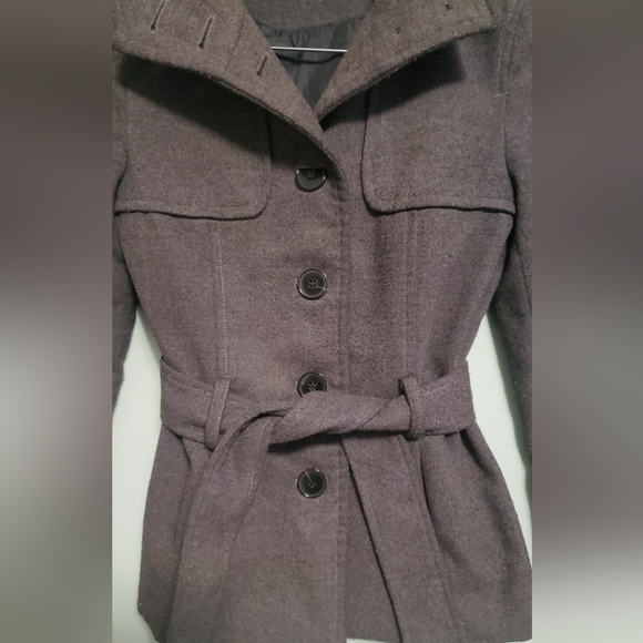 Zara grey coat with belt - Picture 2 of 11
